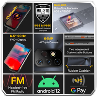 UMIDIGI BISON GT2/GT2 PRO Android 12 wytrzymały smartfon IP68 IP69K 128GB 256GB 90Hz Helio G95 NFC 6.5 "FHD + 64MP telefon komórkowy 2